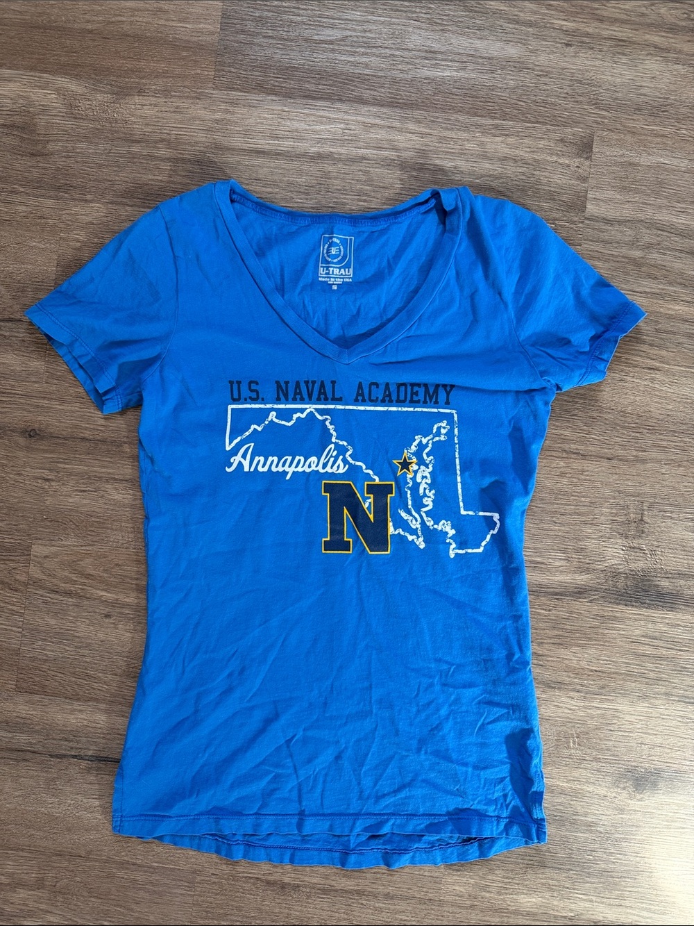 U.S. Naval Academy Annapolis Blue V-Neck Tee - Women's